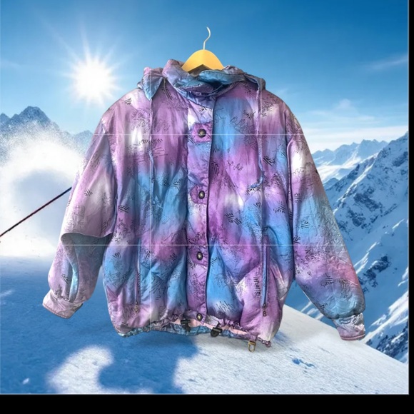 Bogner Vibrant Purple and Blue Puffer Jacket - Picture 1 of 4